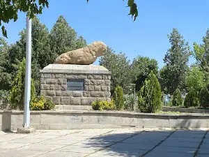 Stone lion statue