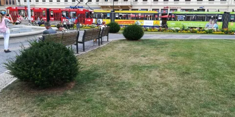 Postplatz mit Muschelminna-Brunnen