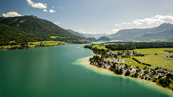 Romantic Camping Wolfgangsee Linde beach