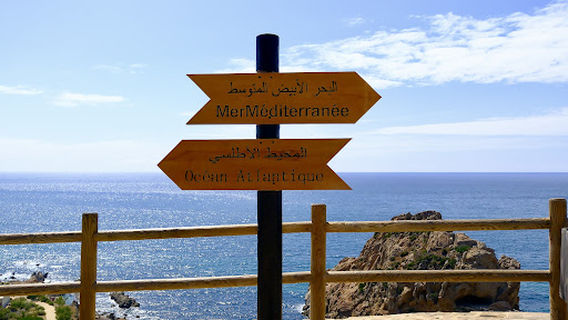 Signpost of Atlantic & Mediterranean