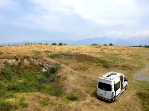 The ruins of the ancient city walls of Gabala