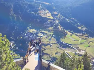 Pont tibetain - arrêt de bus de canillo