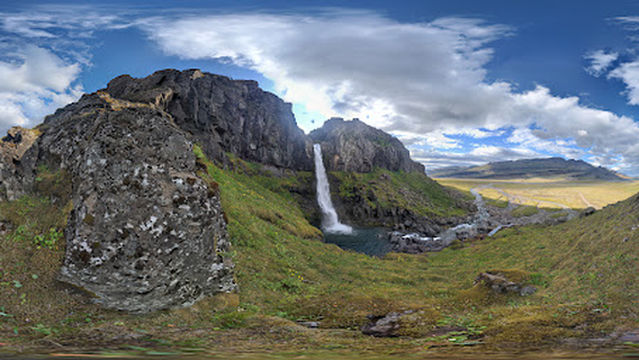 Snaedalsfoss waterfall