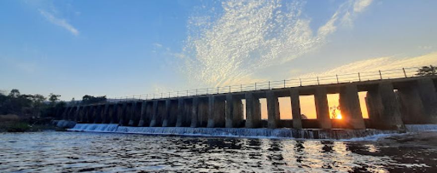 Waterfall And Dam