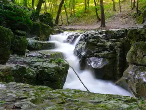 Roman bath waterfall