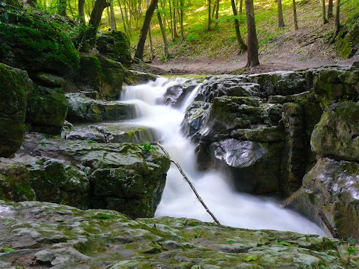 Roman bath waterfall
