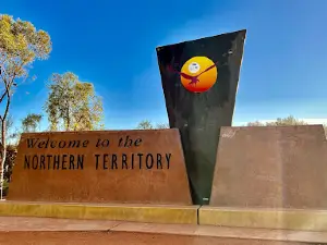 Welcome to Northern Territory / South Australia Sign (Rest Area)