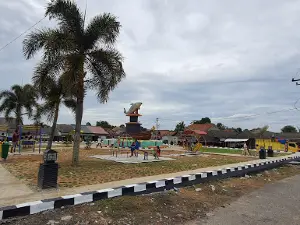Statue of Jelawat Fish ( Leptobarbus hoevenii )