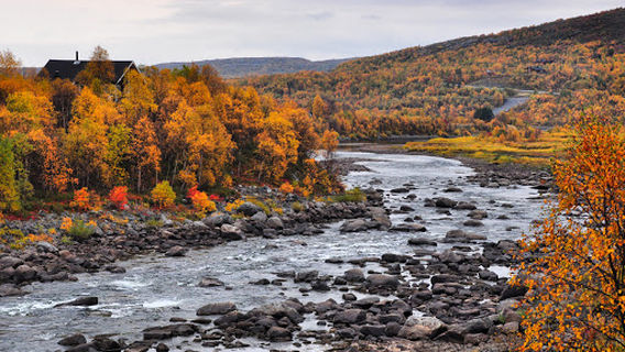 Skoltefossen Waterfall