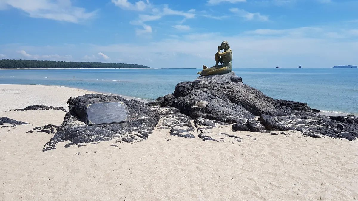 Golden Mermaid Statue