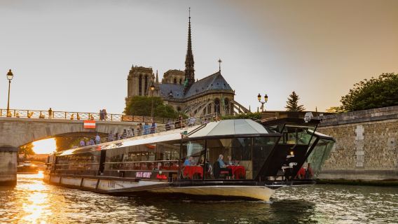塞納河Bateaux Parisiens遊船1小時遊船票+語音導覽