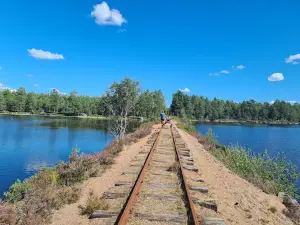 Cykla dressin på Smalspåret Hultsfred till Målilla