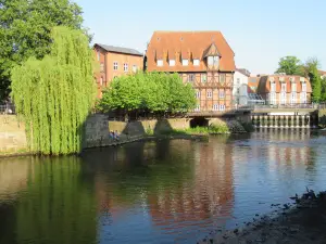 Old crane in the Lüneburg harbor
