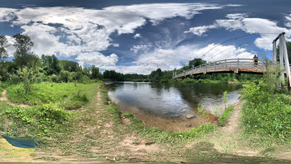 Suspension Bridge, Manistee River Trail