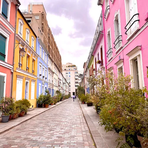 Maisons colorées de la rue Cremieux