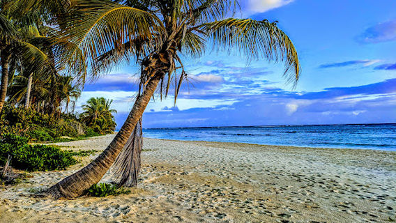 Painted tank at Flamenco Beach