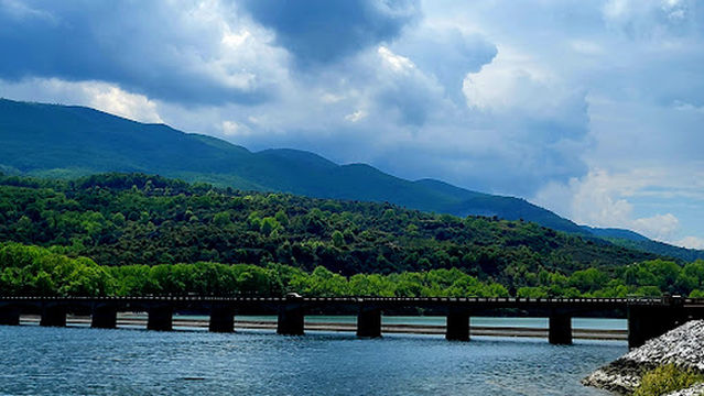 Haliacmon Dam - Artificial Lake at Saint Barbara of Veria