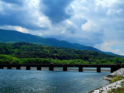 Haliacmon Dam - Artificial Lake at Saint Barbara of Veria