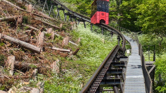 稲庭城 スロープカー乗り場