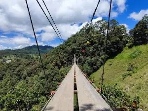 Puente Colgante Tibetano Nuboso