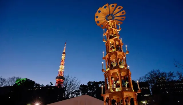 芝公園聖誕市集與東京鐵塔