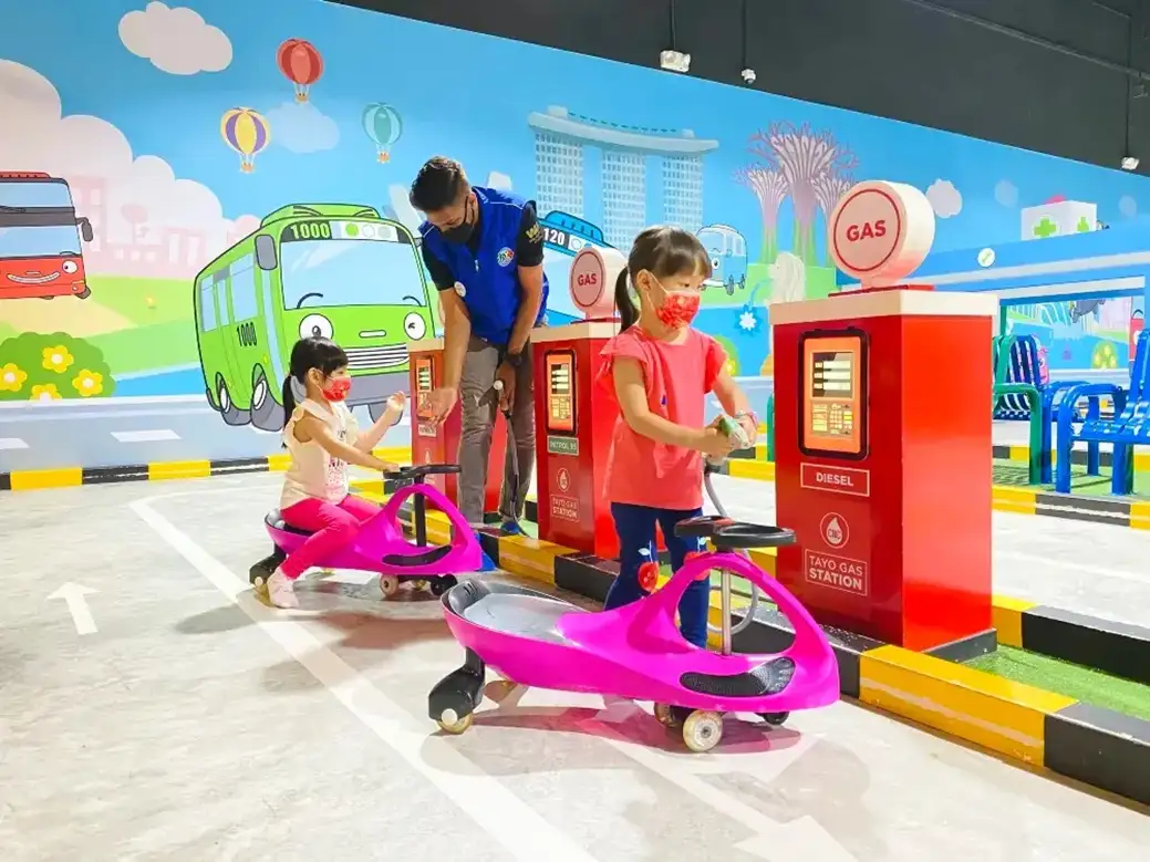 Filling up the gas pumps at Tayo Station