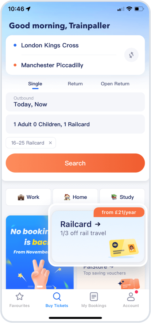 senior railcard journey planner