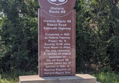 Route 66 Ribbon Road/Sidewalk Highway Landmark