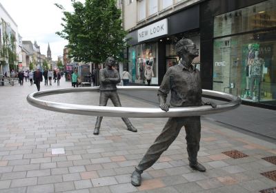 Sculpture of Pensive Man