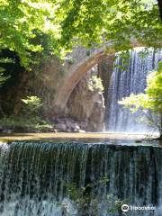 Stone bridge and waterfall of Palaiokarya