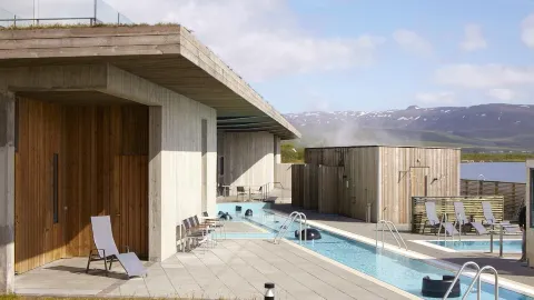 Fontana Steam by the Lake attraction in Iceland
