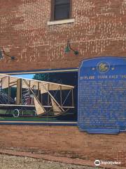 Wright Brothers Biplane-Train Race 1910 Mural Painted By Wall Dogs