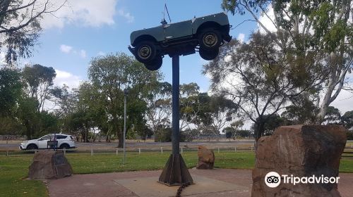 Landrover On A Pole