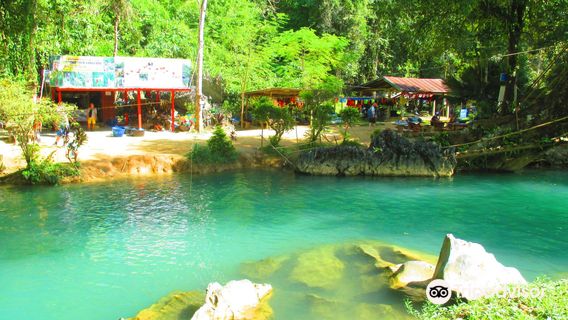 Tham Phu Kham Cave and Blue Lagoon