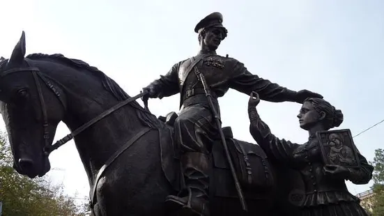 The Cossack Escorts the Cossack to the War Monument