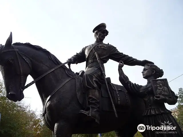 The Cossack Escorts the Cossack to the War Monument