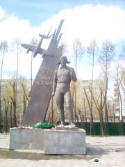 A monument to the hero of the Soviet Union Ivan Chernykh