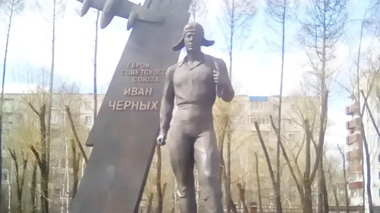 A monument to the hero of the Soviet Union Ivan Chernykh
