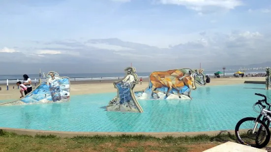 Monument in Canto do Forte in Praia Grande