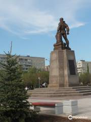 Monument to Russian Hero Alexander Prokhorenko
