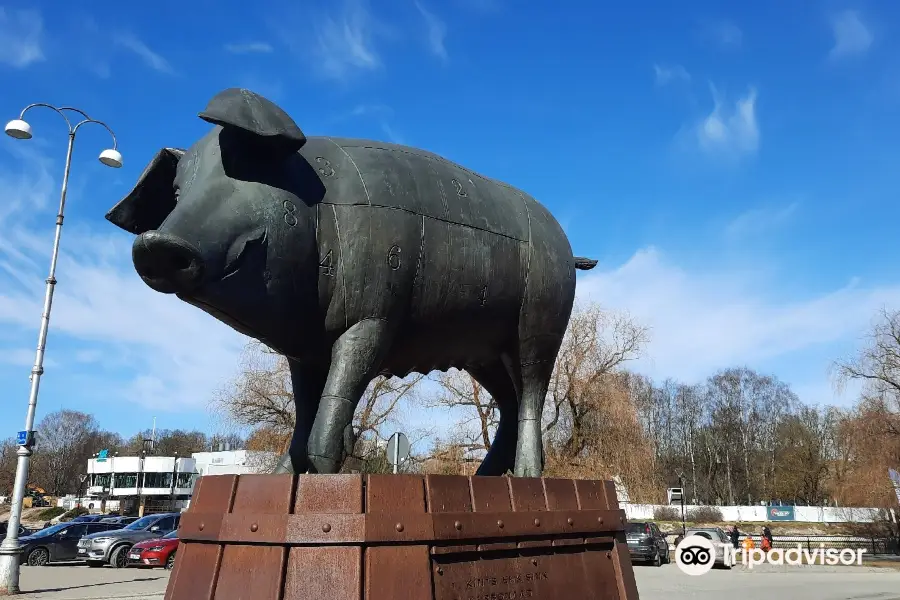 Sculpture Bronze Pig