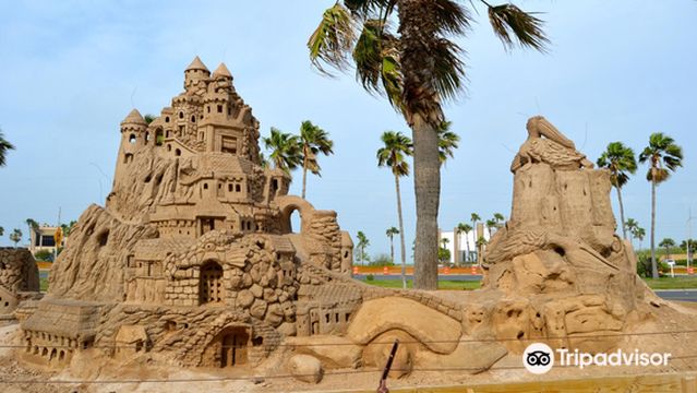 Sandcastle building on the beach