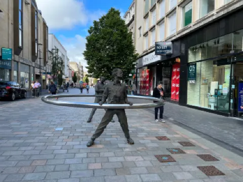 Sculpture of Pensive Man