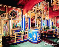 Russisch-orthodoxe Holzkirche des Heiligen Nikolaus