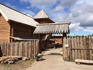 Museum reconstructed medieval manor rushanina