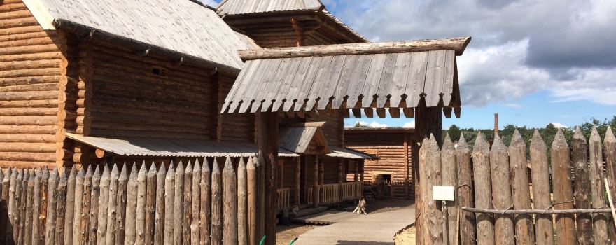 Museum reconstructed medieval manor rushanina