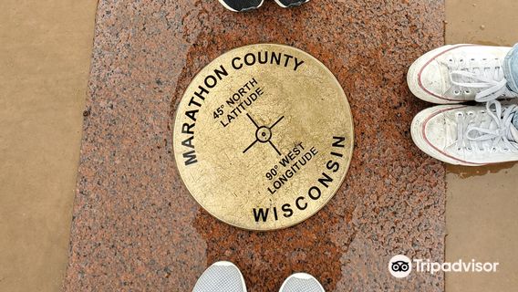 Exact Center of the Northern Half of the Western Hemisphere: 45 × 90 Geographical Marker