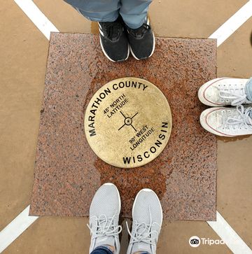 45°N 90°W Geographical Marker