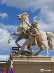 Skulpturen 'Obotrit mit Pferd'