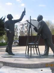 The Sculptural Composition K.E. Tsiolkovskiy and S.P. Korolev